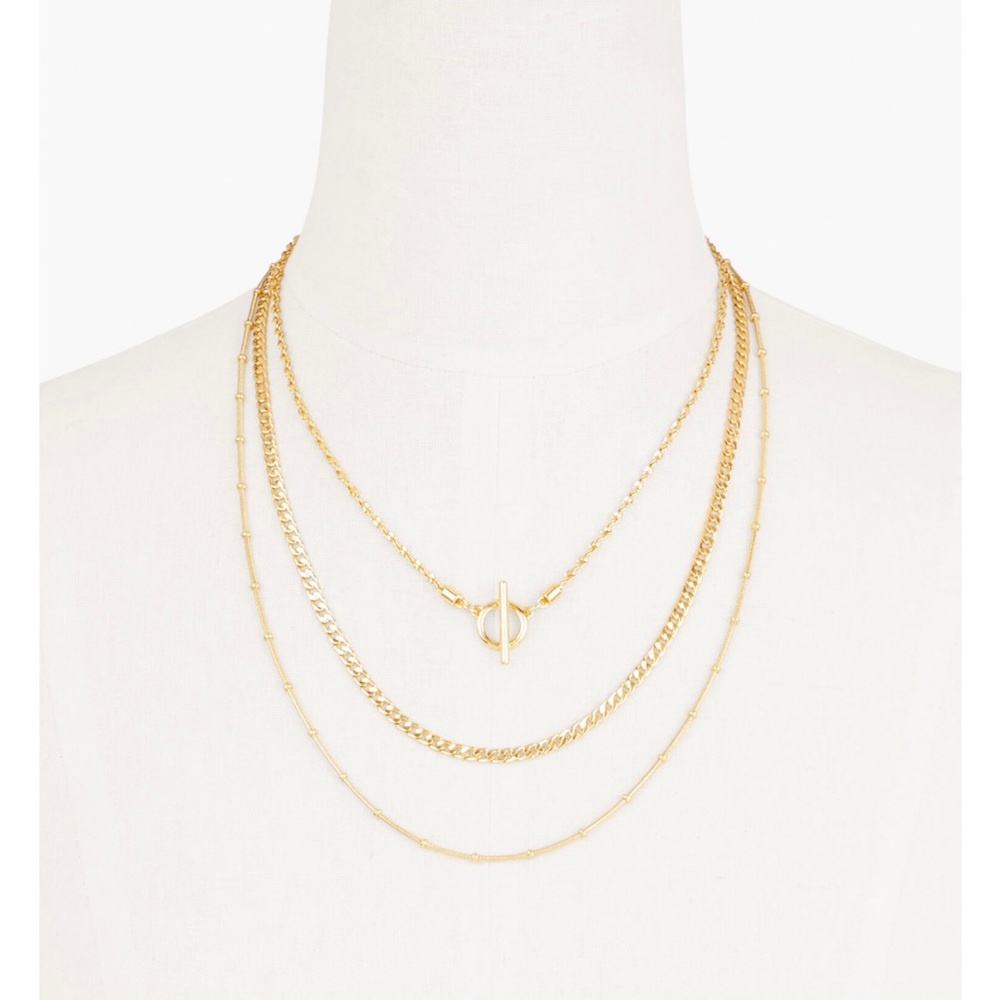 Talbots gold-tone layer up necklace *never worn*